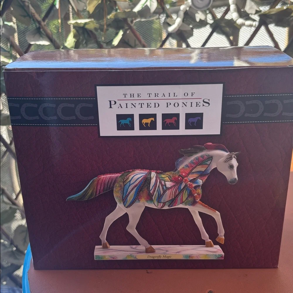 Enesco Trail of Painted Ponies Dragonfly Magic Horse Figurine in Box (retired) - Picture 3 of 6